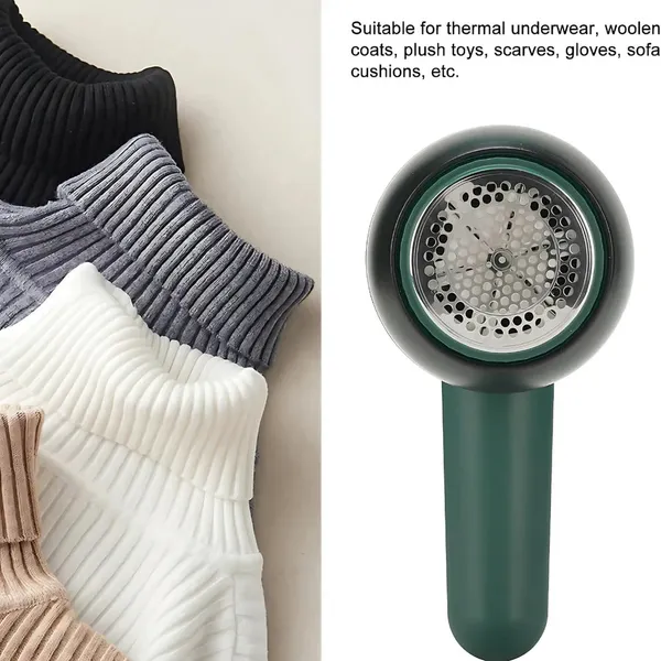Green_Rechargeable_Electric_Fabric_Lint_Remover_Abs_Plastic,_Stainless_Steel